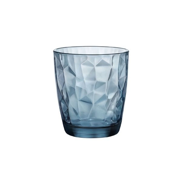 der geschmack Collection - Diamond Trinkglas Blau 39 cl - Ø 9,1 x 10,3 cm (6 Stück)