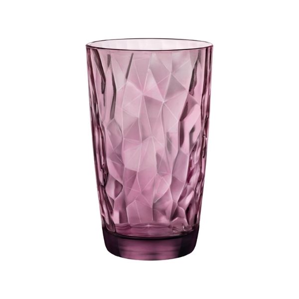 der geschmack Collection - Diamond Longdrinkglas Violett 47 cl - Ø 8,5 x 14,4 cm (6 Stück)